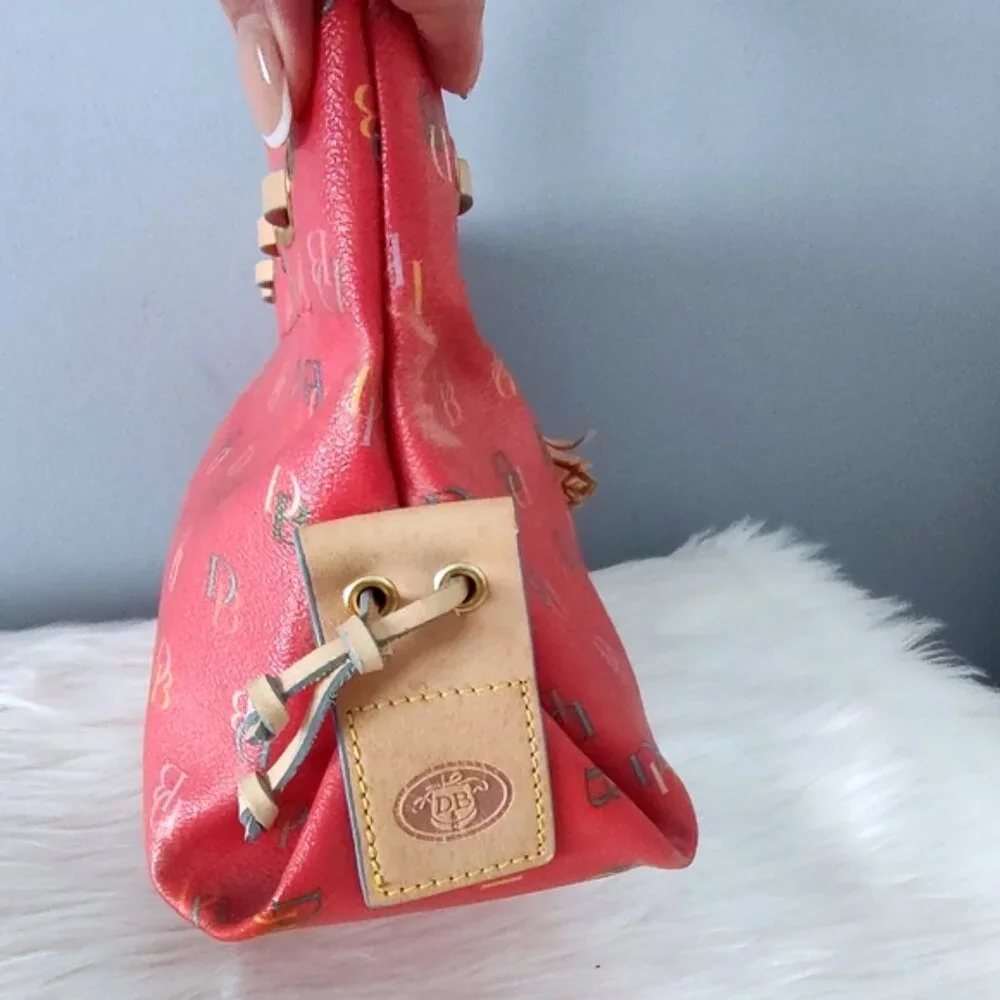 Dooney & Bourke Y2K vintage rainbow monogram tassel mini tote satchel EUC - Picture 3 of 8